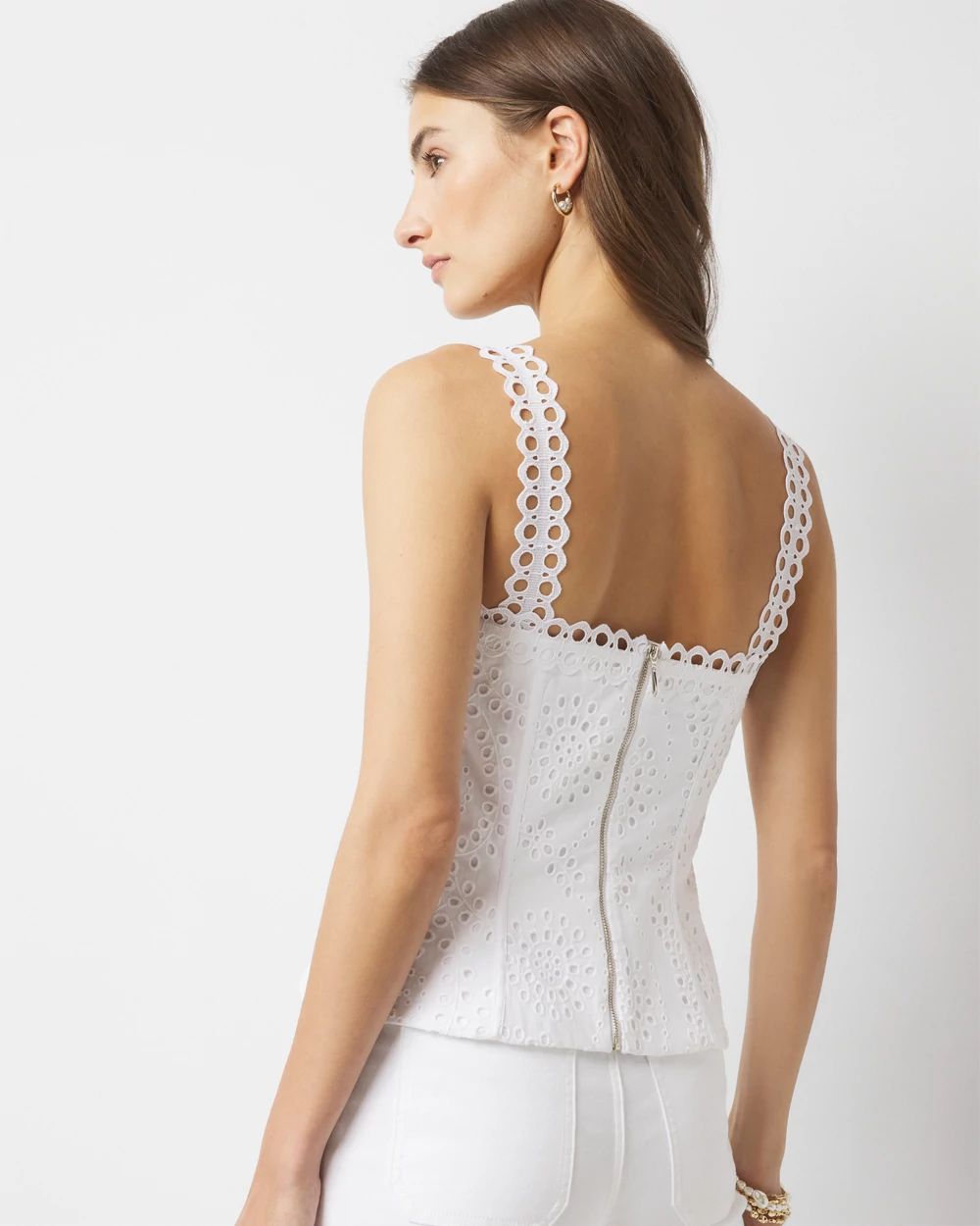 【meltthelady】 eyelet sheer tops WH Beach Woven Off The Shoulder Eyelet Top | Karen Millen